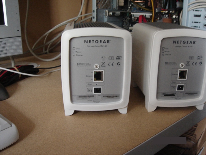 A pair of Netgear SC101 that failed after firmware upgrade and sent to our labs for data recovery. 
