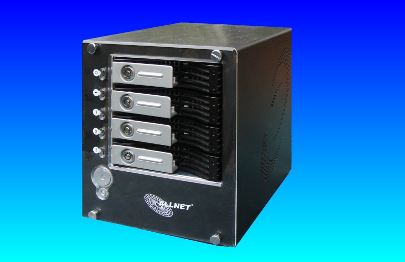 ALLNET ALL-6400 RAID 5 (rebadged Thecus) AN Allnet All-6400 which used 4 hard drives in a raid5 array. The nas box overheated after a fan failed, and needed to recover data from the raid5.