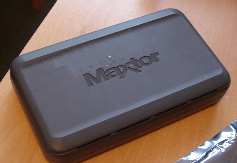 An external USB Maxtor hard drive. This model is a Personal Storage 3200 - that arrived with uds for data recovery after it remained silent after being powered. Tests showed there was no power going to the disk.