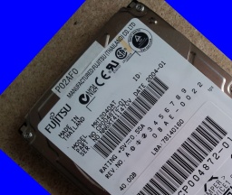 A Fujitsu laptop hard drive that was from Dell notebook computer. It was sent to us after it failed to spin up. It was undergoing repair after which the data was recovered. It's model number was MHT2040AT IDE disk.