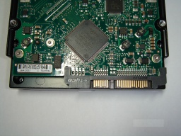 The pcb from a Seagate Barracuda 7200.11 Hard Drive that stopped working so was removed from the computer and sent to us to recover the files and folders.