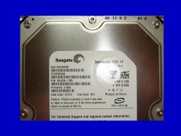 The label shown off a Seagate hard drive with a short in the pcb circuit board. The drive was sent to us for recovery after attempted repair by the customer.
